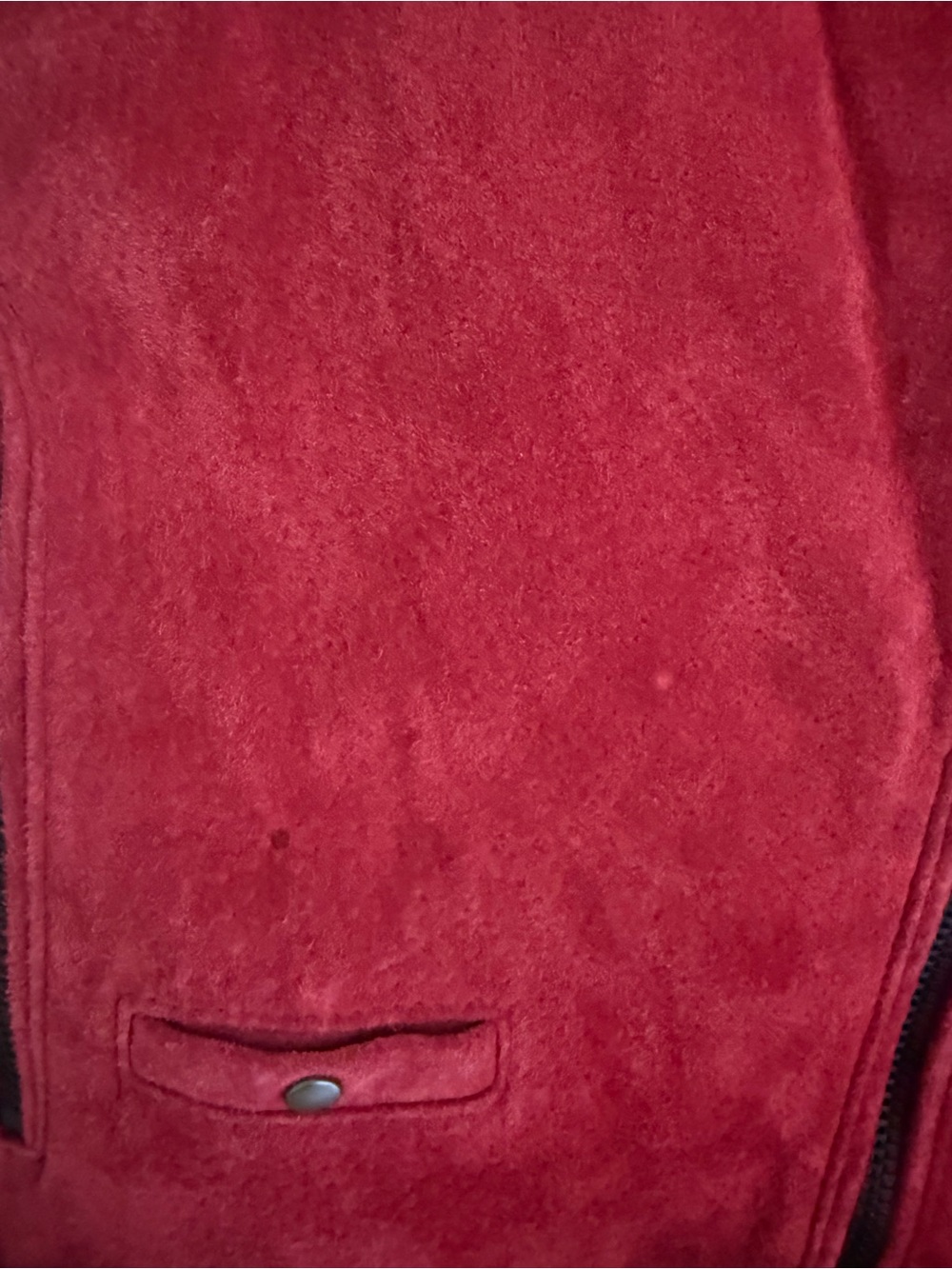 Blank NYC Women’s Suede Moto Zip Belted Jacket Berry Red Small - Picture 6 of 8